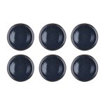 Lot de 6 assiettes plates en grès bleu d26 Lot de 6 assiettes plates en grès bleu d26