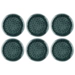Lot de 6 assiettes plates en grès bleu d28. 5 Lot de 6 assiettes plates en grès bleu d28. 5