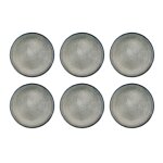 Lot de 6 assiettes plates en grs gris d28