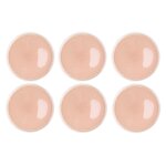 Lot de 6 assiettes plates en grs rose d27