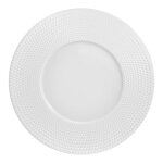 Lot de 6 assiettes plates nympha 27 cm blanches en porcelaine