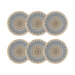 Lot de 6 assiettes plates en porcelaine 27cm
