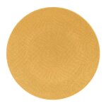 Lot de 6 assiettes plates safran 27 cm jaunes en grès Lot de 6 assiettes plates safran 27 cm jaunes en grès