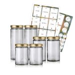 Lot 6 bocaux modernes de 3 tailles avec étiquettes épicerie Lot 6 bocaux modernes de 3 tailles avec étiquettes épicerie