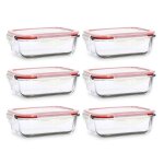 Lot de 6 botes hermtiques 630ml en verre