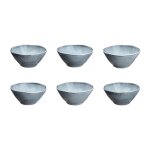 Lot de 6 bols moyens en grs gris d14