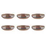 Lot de 6 bols moyens en grs marron d17