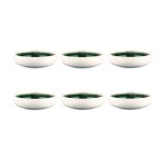 Lot de 6 bols moyens en grs vert d17. 5