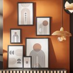 Lot de 6 cadres photos bois 30x40 cm noir