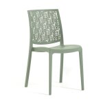 Lot de 6 chaises vert en polypropylne renforc de fibre de verre