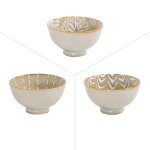 Lot de 6 coupelle 11, 5 cm beiges en porcelaine