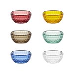 Lot de 6 coupelles en cristal acrylique biologique multicolore 12 cm