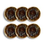 Lot de 6 coupelles en porcelaine marron 16cm Lot de 6 coupelles en porcelaine marron 16cm