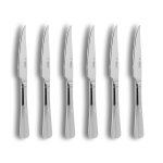 Lot de 6 couteaux � steak en acier inoxydable