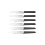 Lot de 6 couteaux  steak en inox noir