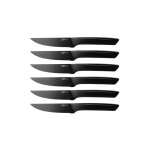 Lot de 6 couteaux  steak en inox noir