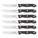 Lot de 6 couteaux  steak noir en inox