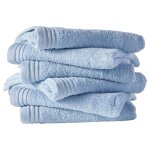 Lot de 6 draps de bain coton uni 65x130cm