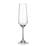 Lot de 6 fltes  champagne en cristal 200ml