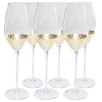 Lot de 6 - flûtes à champagne en verre fond doré Lot de 6 - flûtes à champagne en verre fond doré