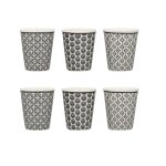 Lot de 6 gobelets caf en porcelaine - dcors assortis 10cl