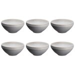 Lot de 6 grands bols en grs gris d17. 7