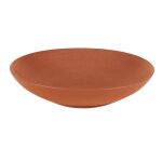 Lot de 6 grande assiettes creuses terra 25 cm orange en grès Lot de 6 grande assiettes creuses terra 25 cm orange en grès