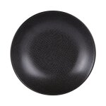 Lot de 6 grande assiettes creuses vesuvio 25 cm noir en grès Lot de 6 grande assiettes creuses vesuvio 25 cm noir en grès