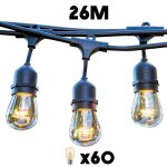 Lot de 6 guirlandes caoutchouc noir 6m