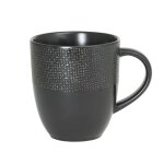 Lot de 6 mugs 30 cl noir en grès Lot de 6 mugs 30 cl noir en grès