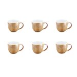 Lot de 6 mugs en grès beige 30cl Lot de 6 mugs en grès beige 30cl