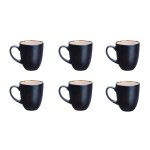 Lot de 6 mugs en grs blanc 40cl