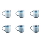 Lot de 6 mugs en grès bleu 40cl Lot de 6 mugs en grès bleu 40cl