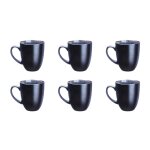 Lot de 6 mugs en grs bleu 40cl