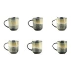 Lot de 6 mugs en grès gris 40cl Lot de 6 mugs en grès gris 40cl