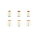 Lot de 6 mugs en grs rose 30cl