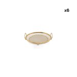 Lot de 6 panier en fil or en mtal 19, 5xh3cm