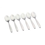 Lot de 6 petites cuillères en inox argent Lot de 6 petites cuillères en inox argent