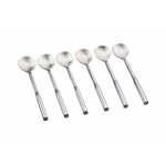Lot de 6 petites cuillères en inox argent Lot de 6 petites cuillères en inox argent