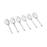 Lot de 6 petites cuillères en inox argent Lot de 6 petites cuillères en inox argent
