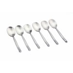 Lot de 6 petites cuill�res en inox argent