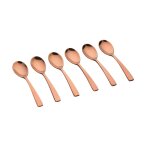 Lot de 6 petites cuillères en inox cuivre Lot de 6 petites cuillères en inox cuivre