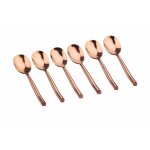 Lot de 6 petites cuillères en inox cuivre Lot de 6 petites cuillères en inox cuivre