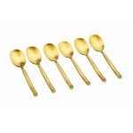 Lot de 6 petites cuillères en inox or Lot de 6 petites cuillères en inox or