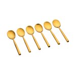 Lot de 6 petites cuillères en inox or Lot de 6 petites cuillères en inox or
