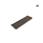 Lot de 6 plats de service vert en porcelaine 30x9, 5cm Lot de 6 plats de service vert en porcelaine 30x9, 5cm