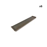 Lot de 6 plats de service vert en porcelaine 46, 5x9, 5cm