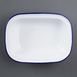Lot de 6 plats à tarte rectangulaire blanc 18x5x13, 5cm Lot de 6 plats à tarte rectangulaire blanc 18x5x13, 5cm