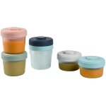 Lot de 6 pots de conservation bleu et rose (90 ml et 150 ml) Lot de 6 pots de conservation bleu et rose (90 ml et 150 ml)