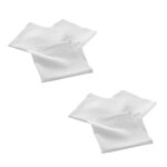 Lot de 6 serviettes mtalliss blanc et or 40 cm x 40 cm